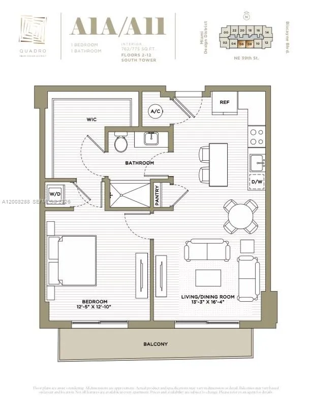 1-bedroom home at 3900 Biscayne Boulevard #S906, Miami
