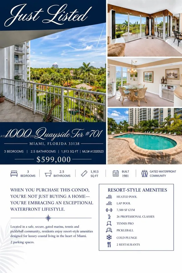 3-bedroom home at 1000 Quayside Terrace #701, Miami