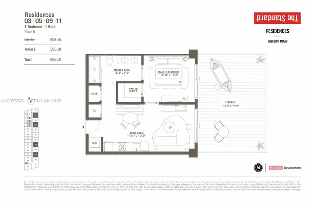1-bedroom home at 90 NE 32nd Street #605, Miami