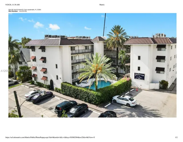 2-bedroom rental at 924 SE 2nd Street #23, Fort Lauderdale