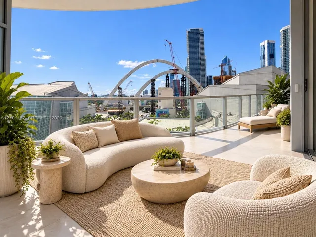 2-bedroom rental at 1400 Biscayne #802, Miami